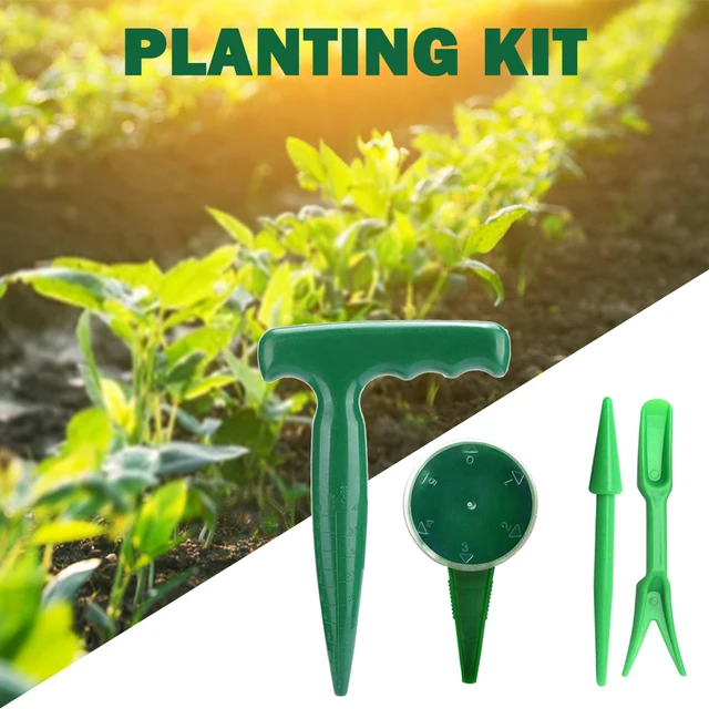 4Db/Beállított Vetőmagátültetés Puncher Műanyag Növényi Vetési Lyuk Lyukas Kézi Gyakorlati Ültetési Készlet Kertészkedőkészülékek - Image 2