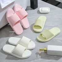 Home Use Women's Soft Bottom Slippers Eva Hotel Bathroom Indoor Slip-on Bathing Couple Slippers Men's Wholesale