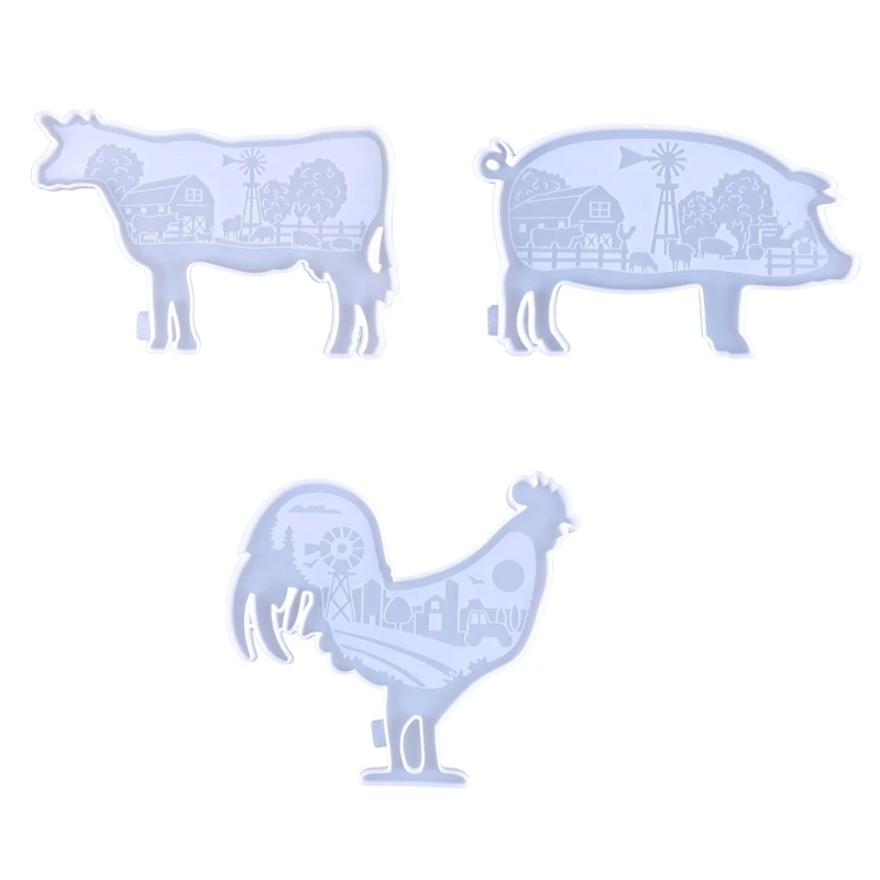 

Farm Animal Silicone Ornaments Mold Jewelry Tool Making Resin Handmade Crafts