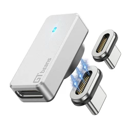 High - Power 140W USB - C Magnetic Adapter with 24 - Pin Fast Charging and Data Transfer Capability (2 piece Plug)