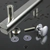 2pcs/Lot ABS+ Stainless Steel Brushed Sliding Knob Door Handle For Furniture Interior Shower Cabin Accessories Hardware Decor 2