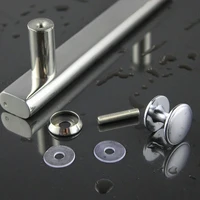 2pcs/Lot ABS+ Stainless Steel Brushed Sliding Knob Door Handle For Furniture Interior Shower Cabin Accessories Hardware Decor 2