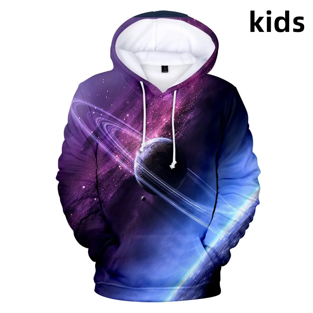 

3 To 14 Years Kids Hoodies Star Space Galaxy Clothing Boys Girls Hoodie Sweatshirt Casual Outerwear Children Clothes Tops