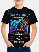 Fashionable summer children's short sleeved summer cool controller game console children's gift comfortable children's clothing 1