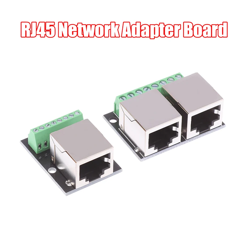 ? ? 1Pc RJ45 단일/이중 암 어댑터 보드 RJ45 네트워크 어댑터는 3.5피치 터미널을 8P 네트워크 어댑터로 변환합니다.
