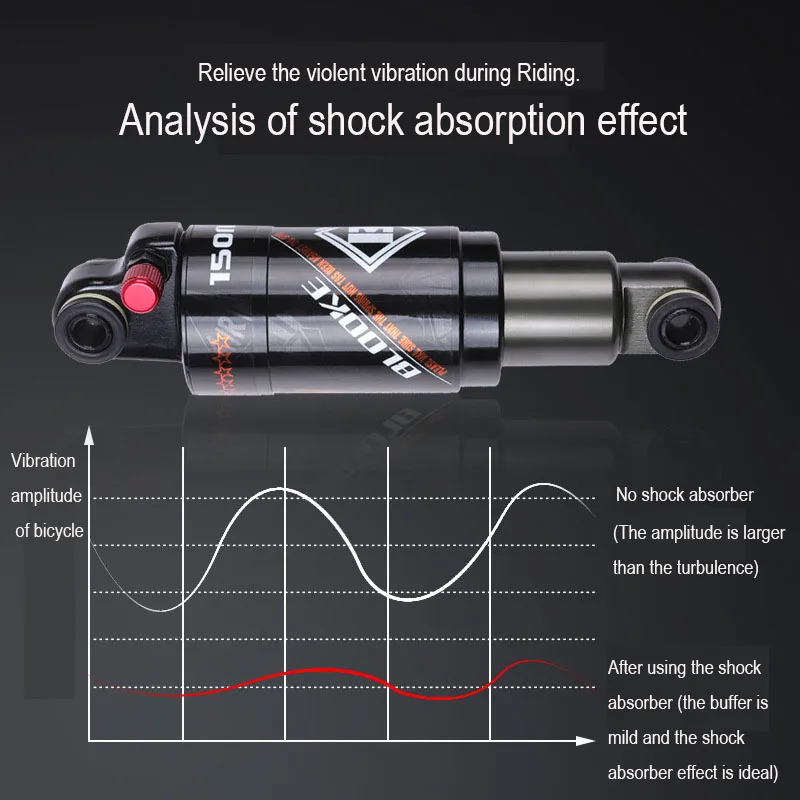 Blooke Air Absorber Shock Rear Front 120 125 150 165 190 MM MTB Bike E-bike Kindshock Mountain Bicycle Scooter M365 KUGOO M5 M4