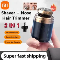 Xiaomi 2-in-1 Rechargeable Electric Shaver Nose Hair Trimmer Men's Nose Hair Removal Shaver Portable Mini Knife Men's Razor 1