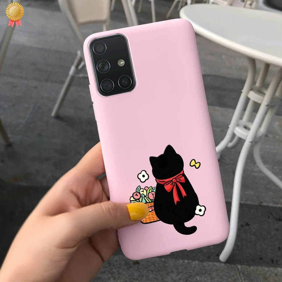 For Samsung M31 M31s M31Prime Case Cute Cartoon Cat Shockproof Silicone Cover For Samsung Galaxy M31 M31s Phone Case Back Cover