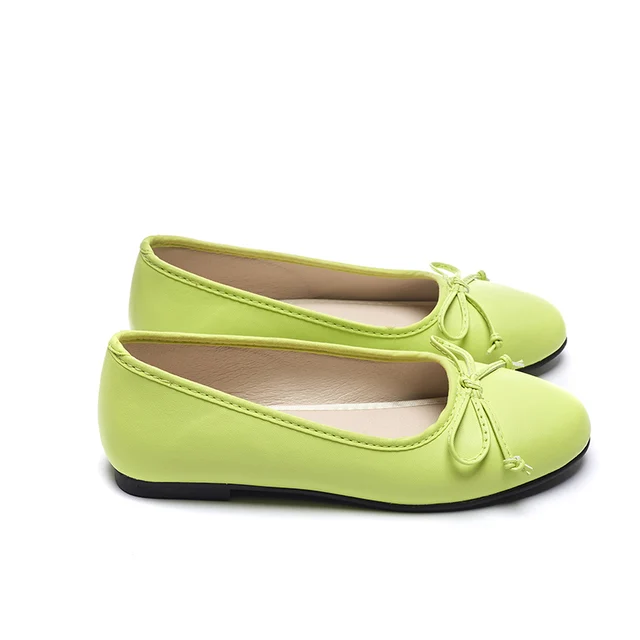 女の子のためのクラシックなバレエフラットシューズ,黄麻布