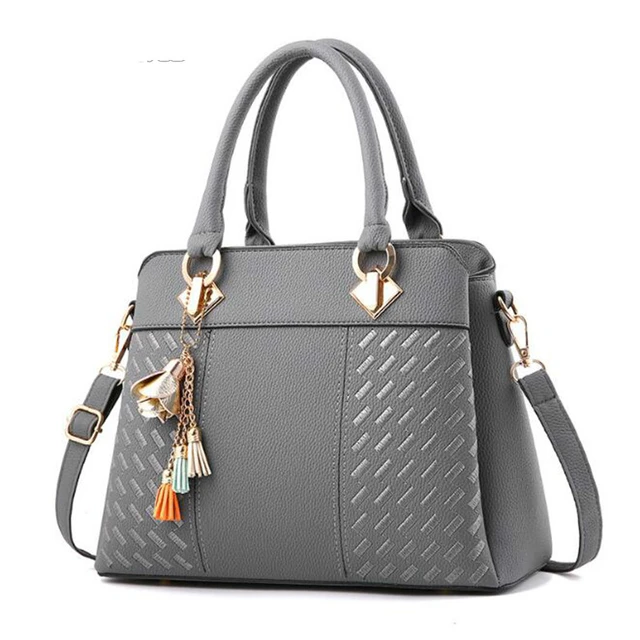 Fashion Shoulder Bag Nine Square Grid Stitching Ladies Bag Handbag