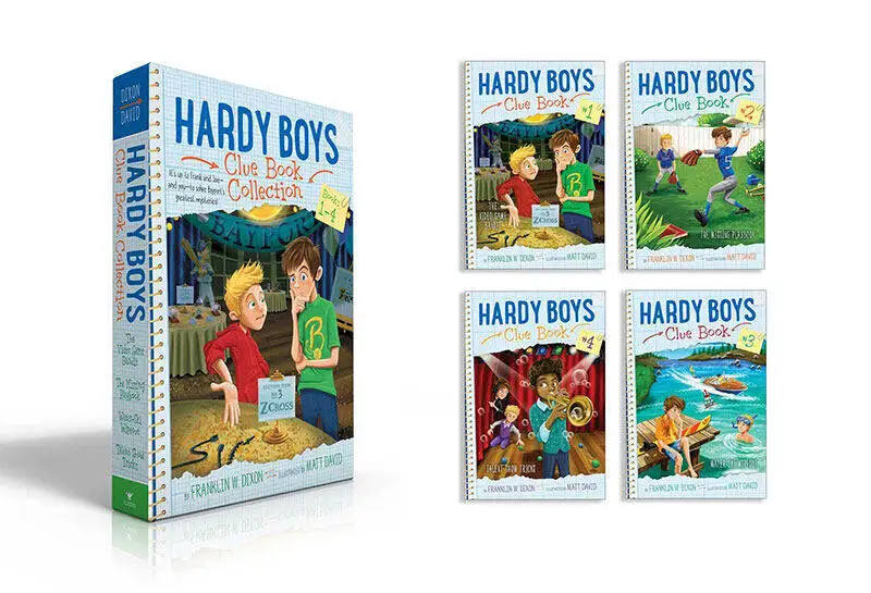 

MiluMilu 4pcs Hardy Boys Clue Book Collection Books Buku Imported English Books For Children's EnlightEnmEnt