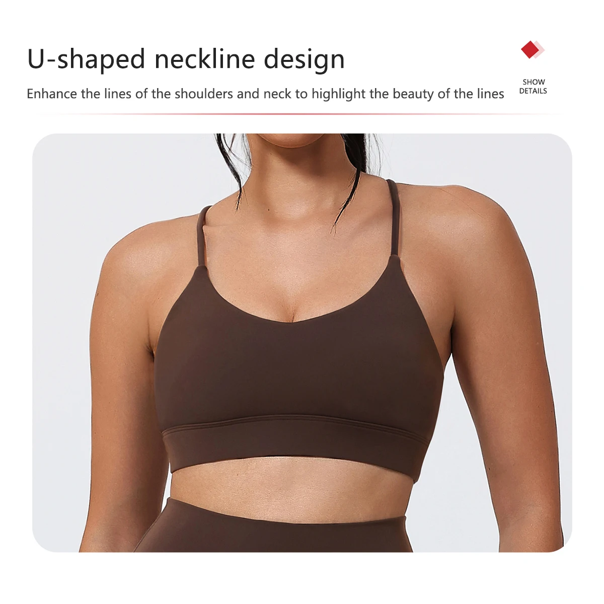 Ctenkevet Summer Women's Cross-Back Yoga Sports Bra Quick-Dry Fitness Running Top Tight-Fitting Underwear for Active Women