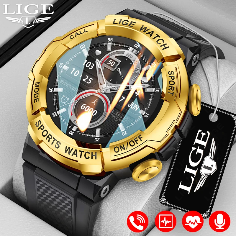 

LIGE New Smart Watch Men 2023 Smart Watch ECG+PPG Health Monitoring Bluetooth Call Sports Fitness Men Smartwatch For Android ios