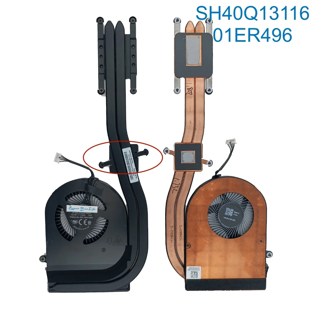 Dissipador de Calor do Ventilador do Refrigerador do Processador para Lenovo Módulo Térmico Thinkpad T580 P52s 20l9 20lb 20lc Swg 01er496 01er495 Sh40q13116 Novo - Imagem 5