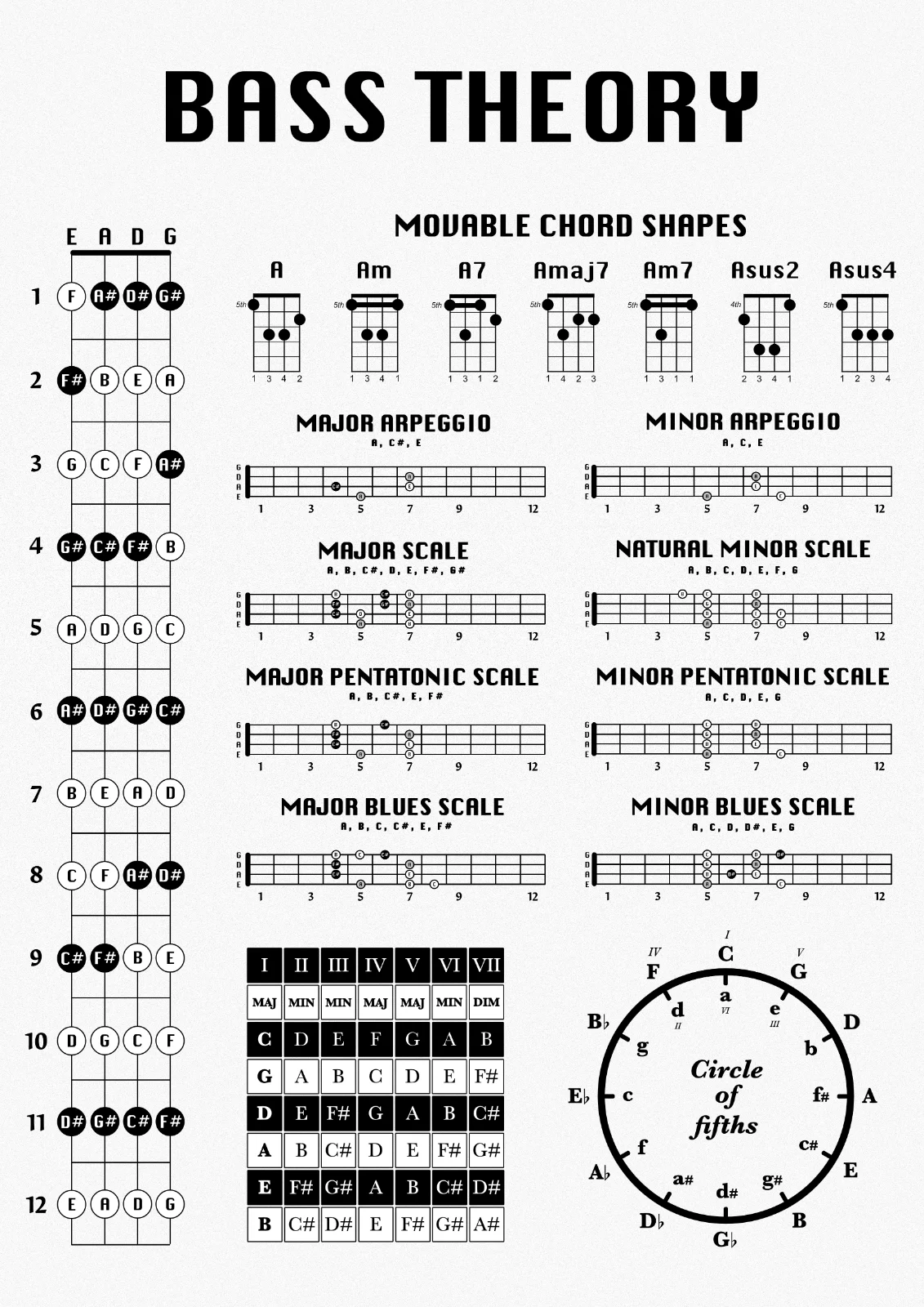 Bass Shapes Chart: A Comprehensive Guide for Music Lovers and Home ...