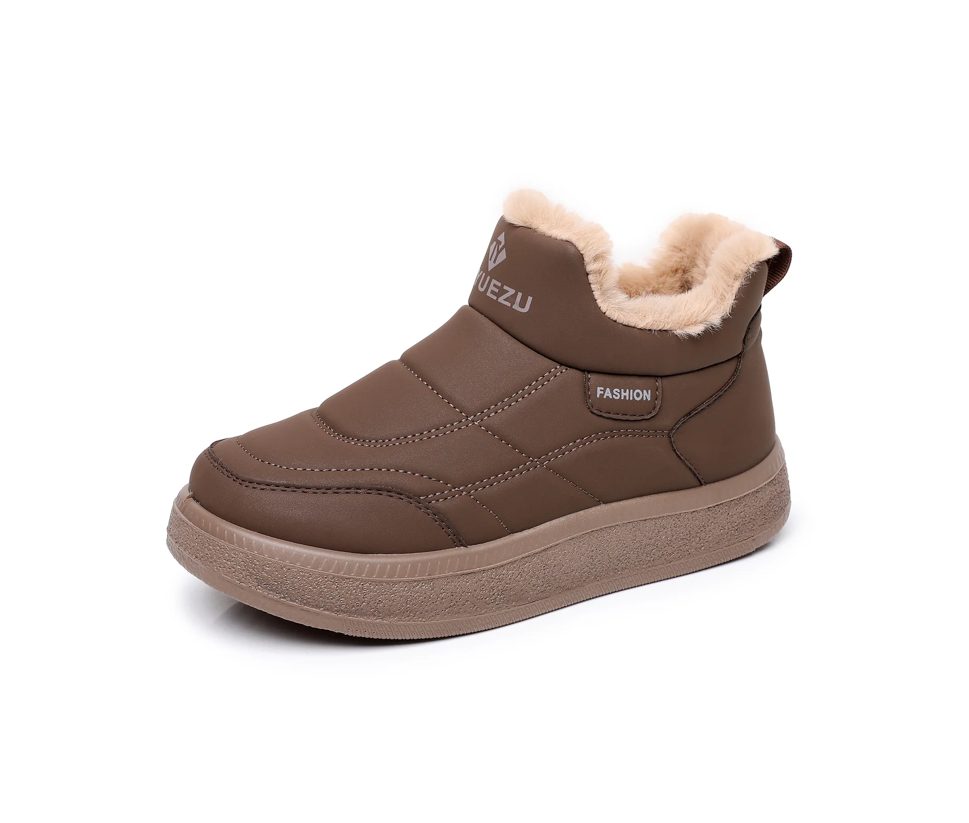 Women's Winter Snow Boots Fleece Lined Thickened Warm Cotton Shoes Waterproof Non Slip Soft Bottom Mom Cotton Boots