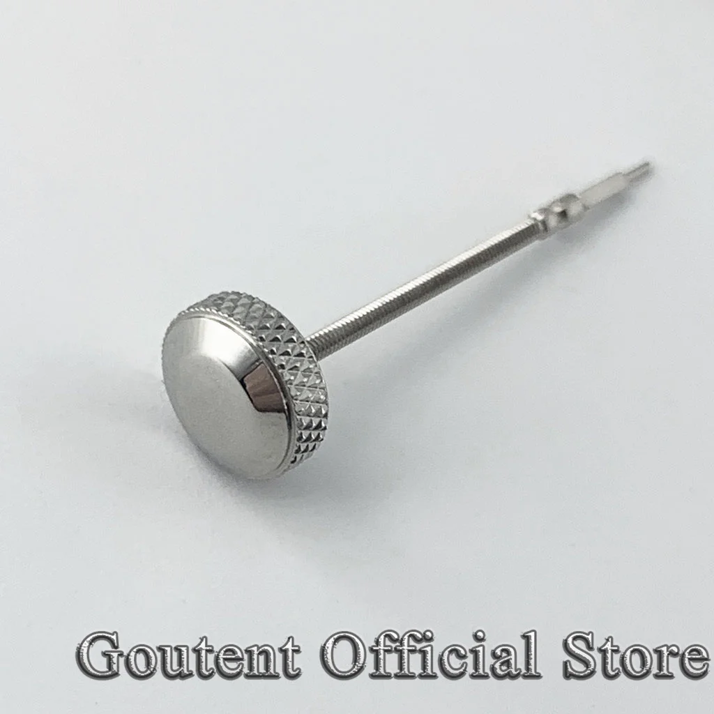 Goutent 실버 스테인레스 스틸 시계 크라운 및 스템 핏 ETA 6497 6498 Seagull ST36 무브먼트 남성용 시계 액세서리