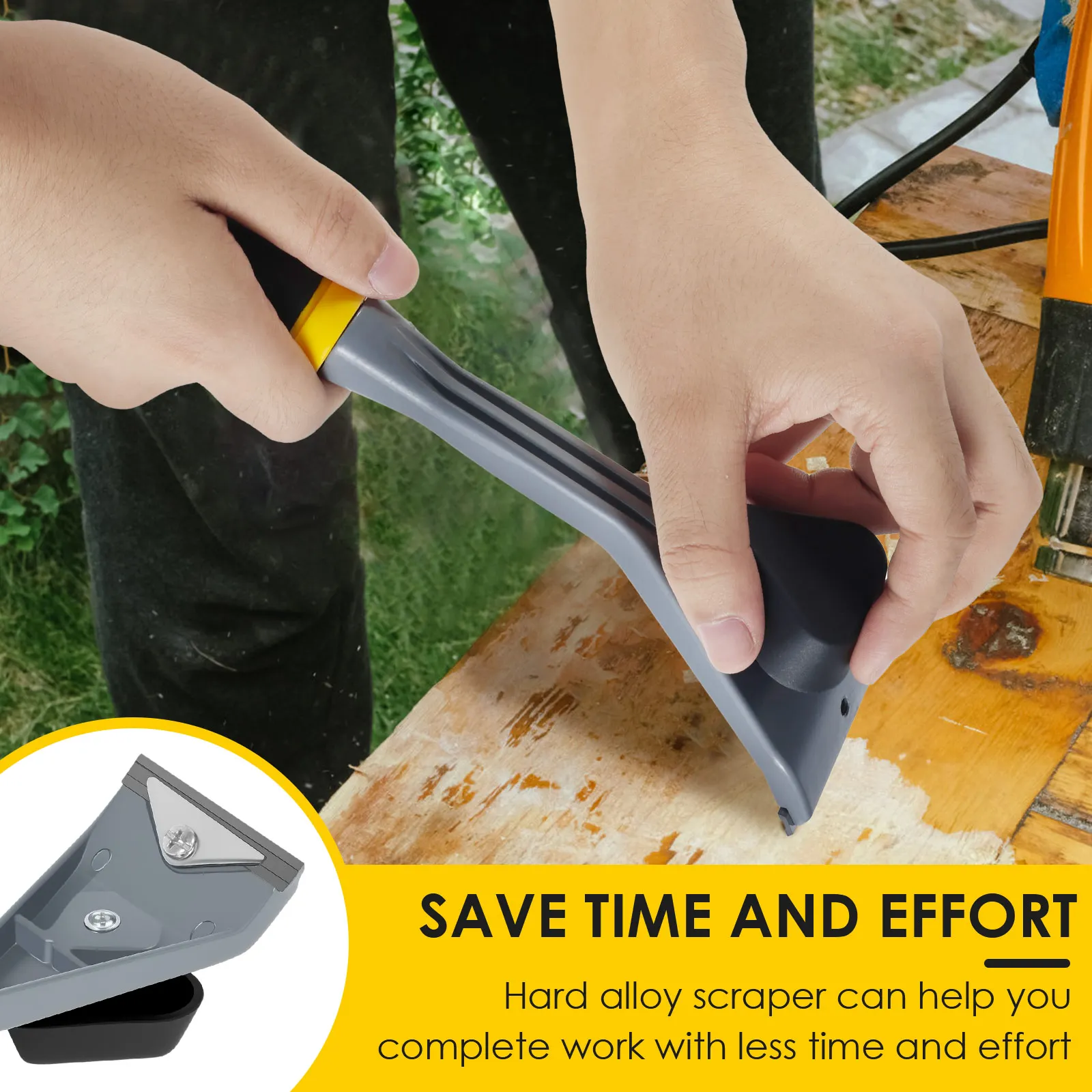 Handheld Carbide Scraper Ergonomic Scraper Tool Non Slip Carbide Scraper with Plastic Handle Multi-functional Paint Scrape Tools