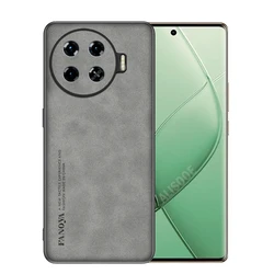 Frosted PU - Leather Matte Anti - Shock Hard Plastic Case Cover for Tecno Spark 40C (Gray)