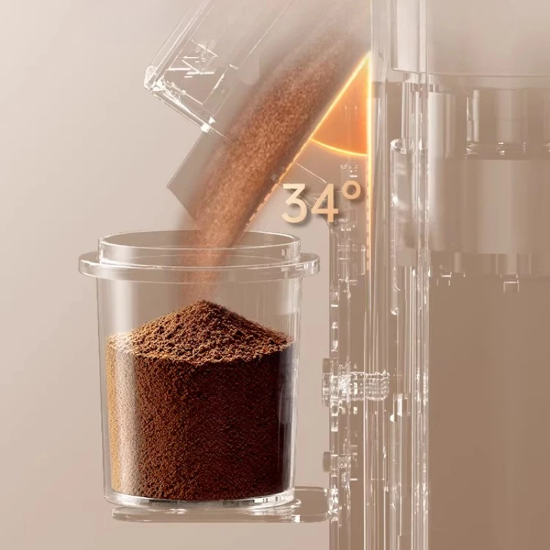 مطحنة حبوب القهوة للاستخدام المنزلي، مطحنة كهربائية للحبوب بشفرات مسطحة 64 مم، تحكم دقيق لطحن متساوي، مناسبة للتحضير اليدوي للقهوة