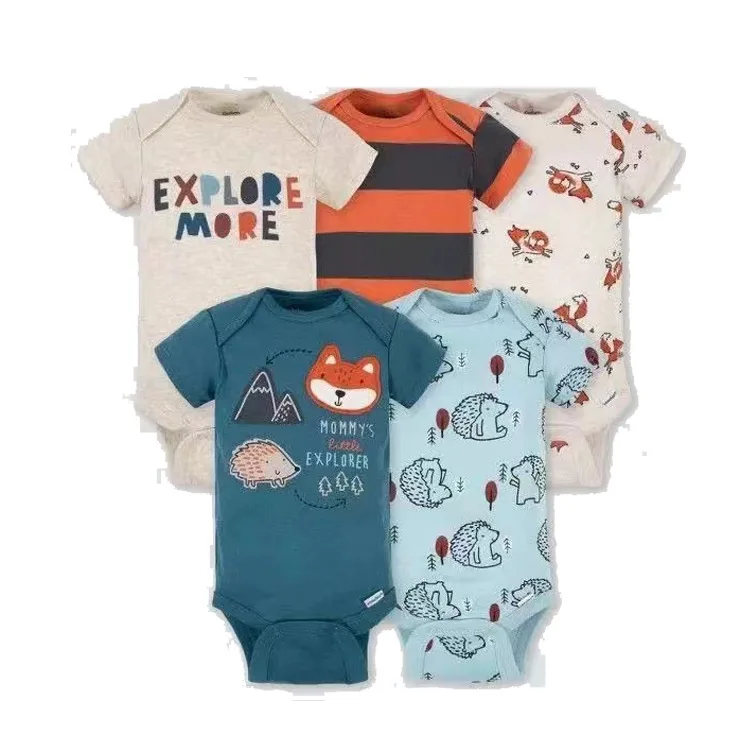 Short Sleeve Target Baby Onesie 5pcs Baby Boys Girls Bodysuit