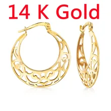 

Plating 14k Gold Hoop Earrings , 14k Yellow Gold Earrings , gold color Large Earrings , Big Hoop Earrings , Hippie Style