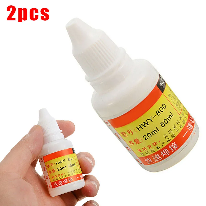 2pcs 20ml Stainless Steel Flux Soldering Paste Liquid Solder Tool Quick Welding Effective Liquid Welding Materials Soldering 20ml stainless steel flux soldering paste liquid welding liquid solder tool for welding aid materials liquid soldering tools