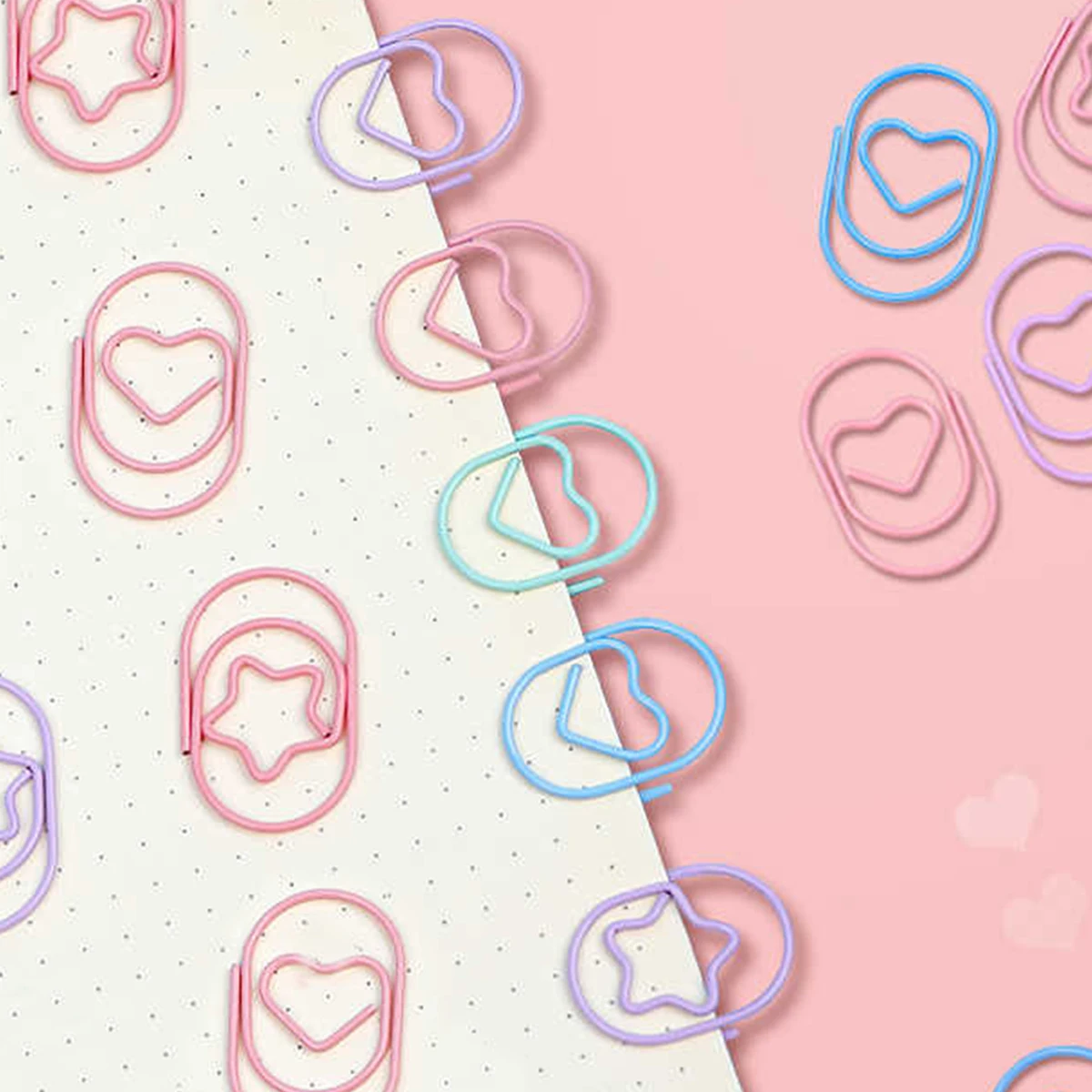 Colorful Loop Pins Creative Stationery Bookmark Set 20pcs