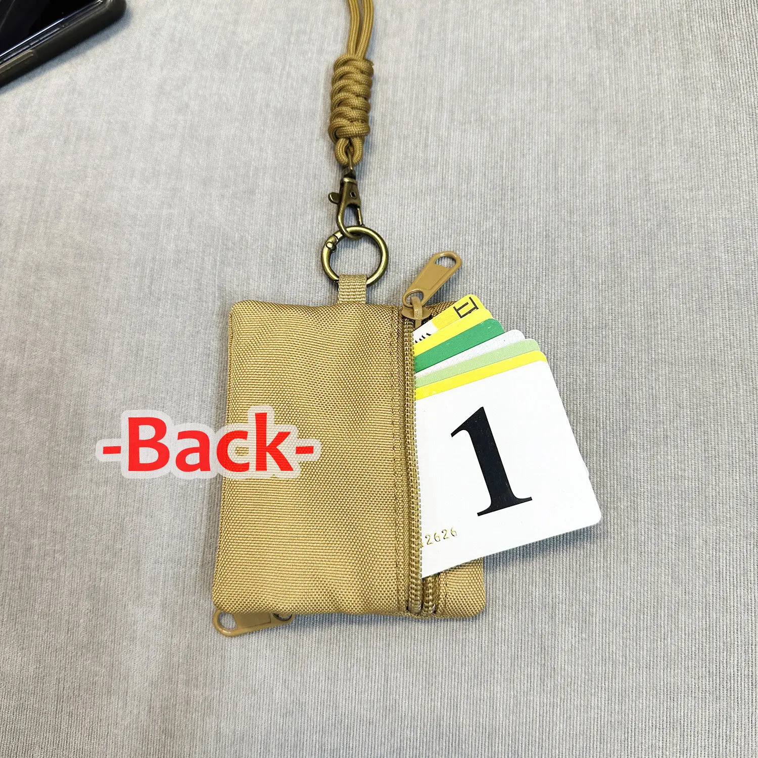 ID Transparent Window Small Wallet with Neck Lanyard Mini Coin Card Holder Zipper Pouch ins Key Bag Subway and Bus Card Cases