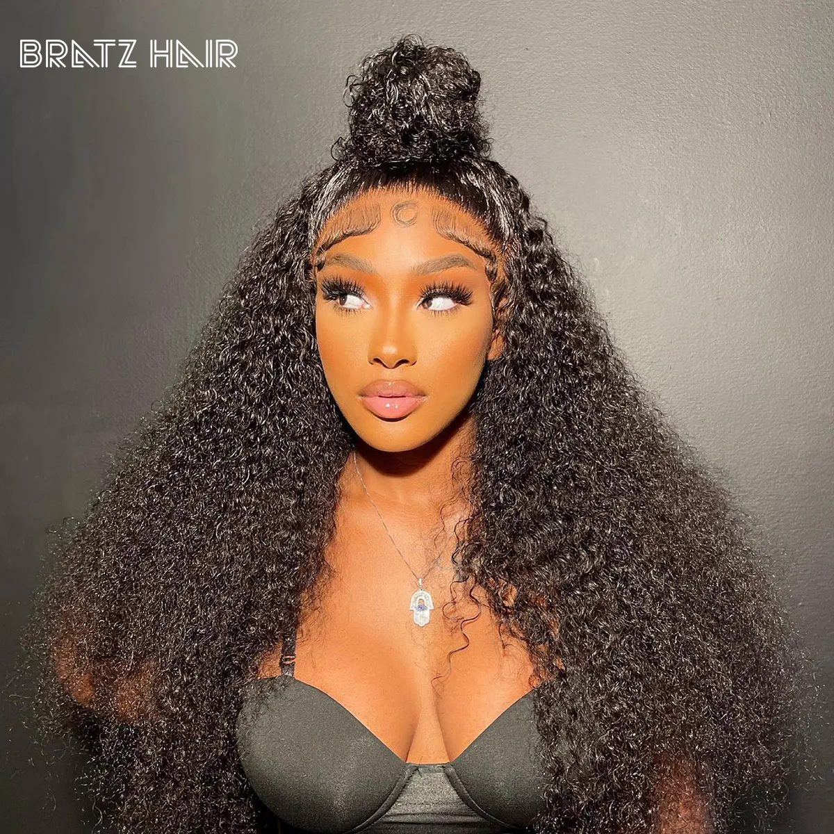 

250 300 Density Kinky Curly Human Hair Wig For Women 13X4 HD Transparent Lace Frontal Wig Deep Wave 13x6 Full Frontal Wig