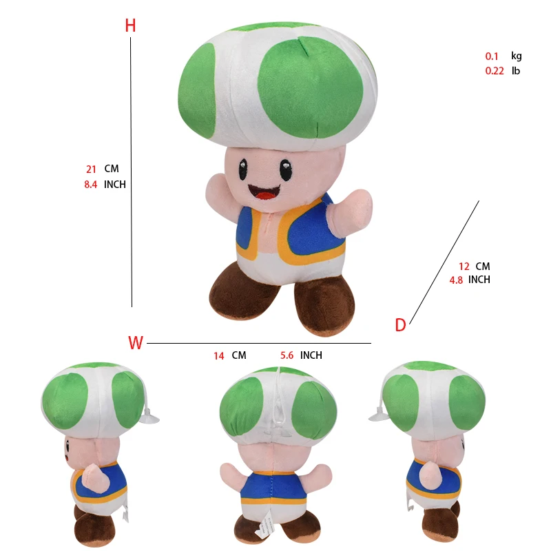 thumbnail image 1 of 41 Styles Mario Plush Toys Goomba Toad Yoshi Boo Kamek Shy Guy Nabbit Koopa Troopa Ice Flower Anime Stuffed Cartoon Peluche Doll, 1 of 5