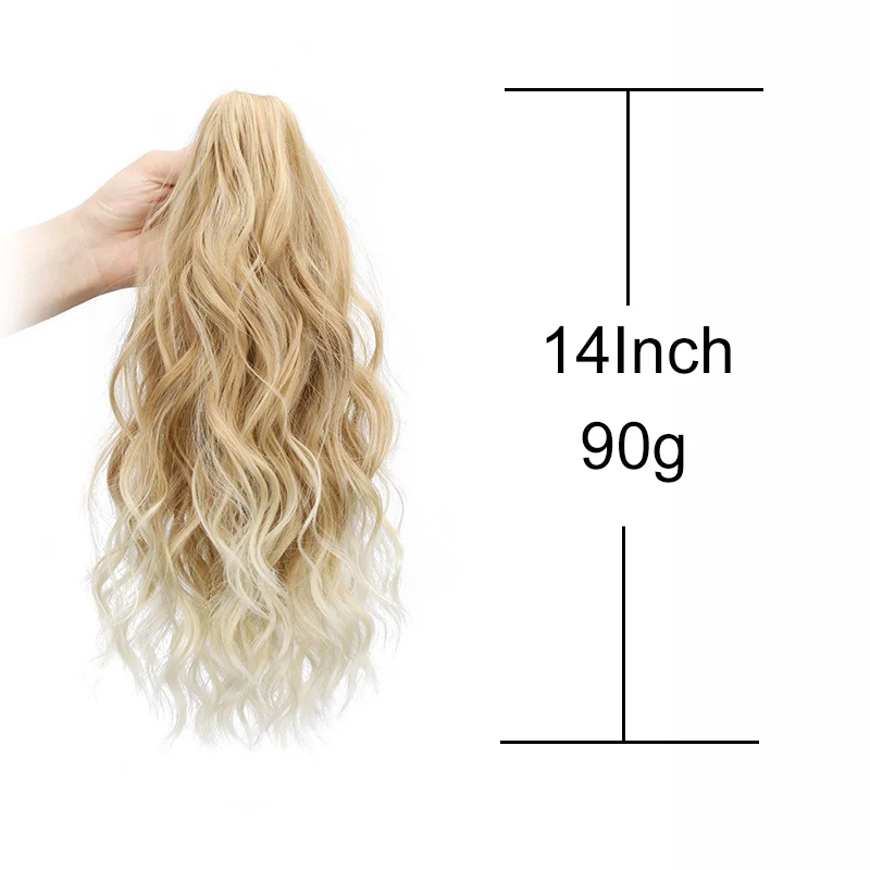 14Inch Synthetic Claw Clip In Ponytail Curly Blonde Brown Short Hairpiece Fluffy Hair Ponytail Hair Extensions for Women clip in ponytail hair extension synthetic ponytail synthetic hair accessories clip in ponytail extensions