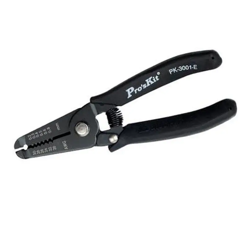 Pro'sKit Precision Wire Strippers AWG 30-20 1PK-3001E Anti-Static Black Insulated Handle Cutting Pliers Electrician Tools image 4
