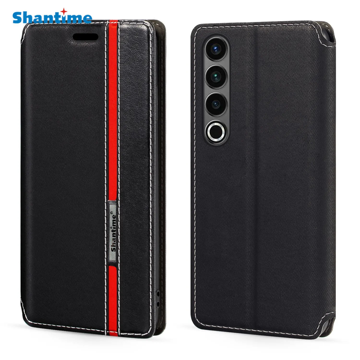 

For Meizu 20 Pro Case Fashion Multicolor Magnetic Closure Leather Flip Case Cover with Card Holder 6.55 inches
