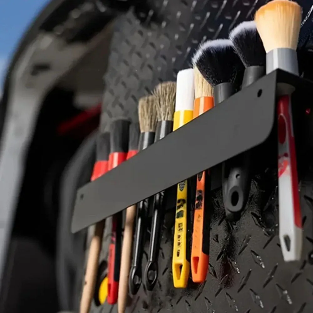 Detailing Brush Holder-Organizer for 10 Car Detailing Brushes, Lightweight Design,Easy Wall Mounting for Auto Supplies