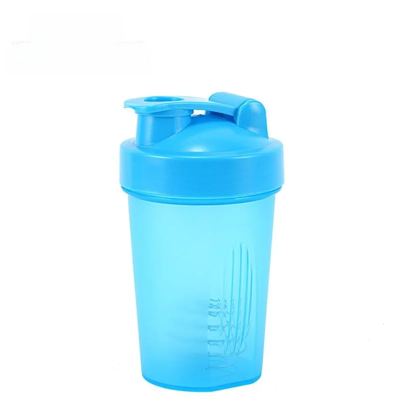 400ml 휴대용 플라스틱 쉐이커 컵 피트니스 단백질 파우더 쉐이크 믹서 컵 남성 피트니스 장비 및 액세서리 물컵