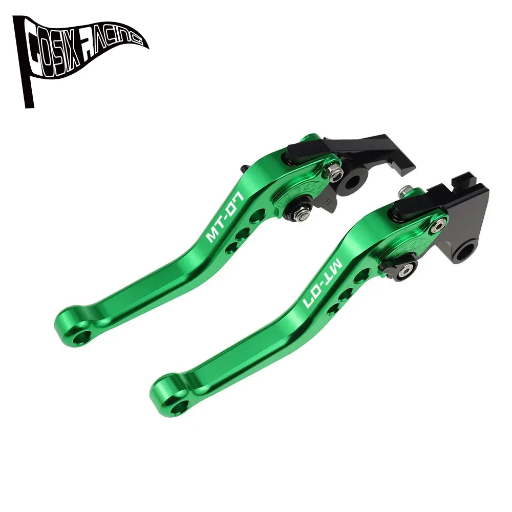 짧은 브레이크 클러치 레버 조정 가능한 핸들 세트, MT-07 MT07 MT 07 2014-2020 오토바이 CNC 액세서리