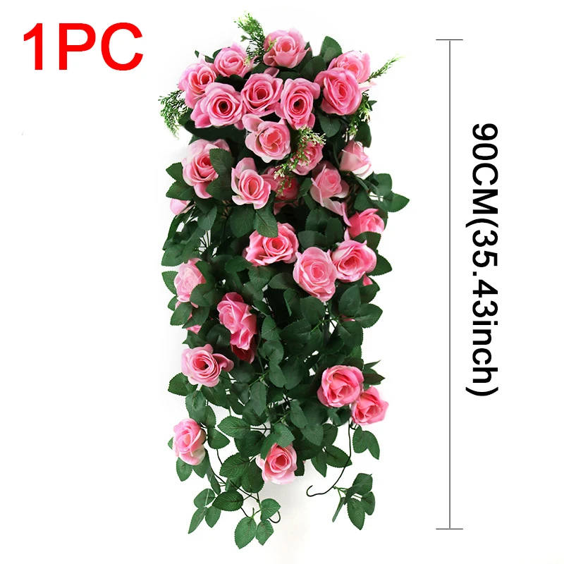 Vibrant Violet Vine Artificial Hanging Flower Arrangement for Home and Garden Decor