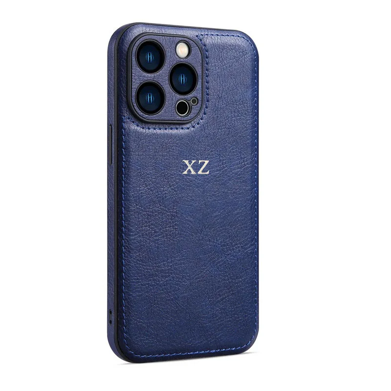 thumbnail image 1 of Personalise Gold Initial Letters Leather PU Soft Case For Iphone 14 11 13 12 15 Pro Max XR Xs max 14 15 Plus Luxury Covers, 1 of 5