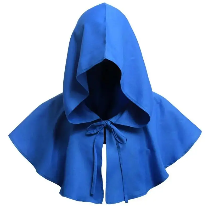 1 Pcs Unisex Men Medieval Costume Renaissance Cloak Hat Halloween Witch Cosplay Costume Hooded Cape Hat Hats For Women