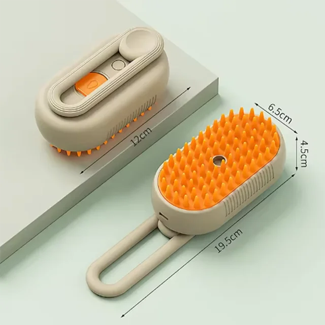 New Cat Dog Pet Spray Massage Brush One Button Steam Spray Folding Rotatable Floating Hair Bath Hair Removal Brush Comb 6