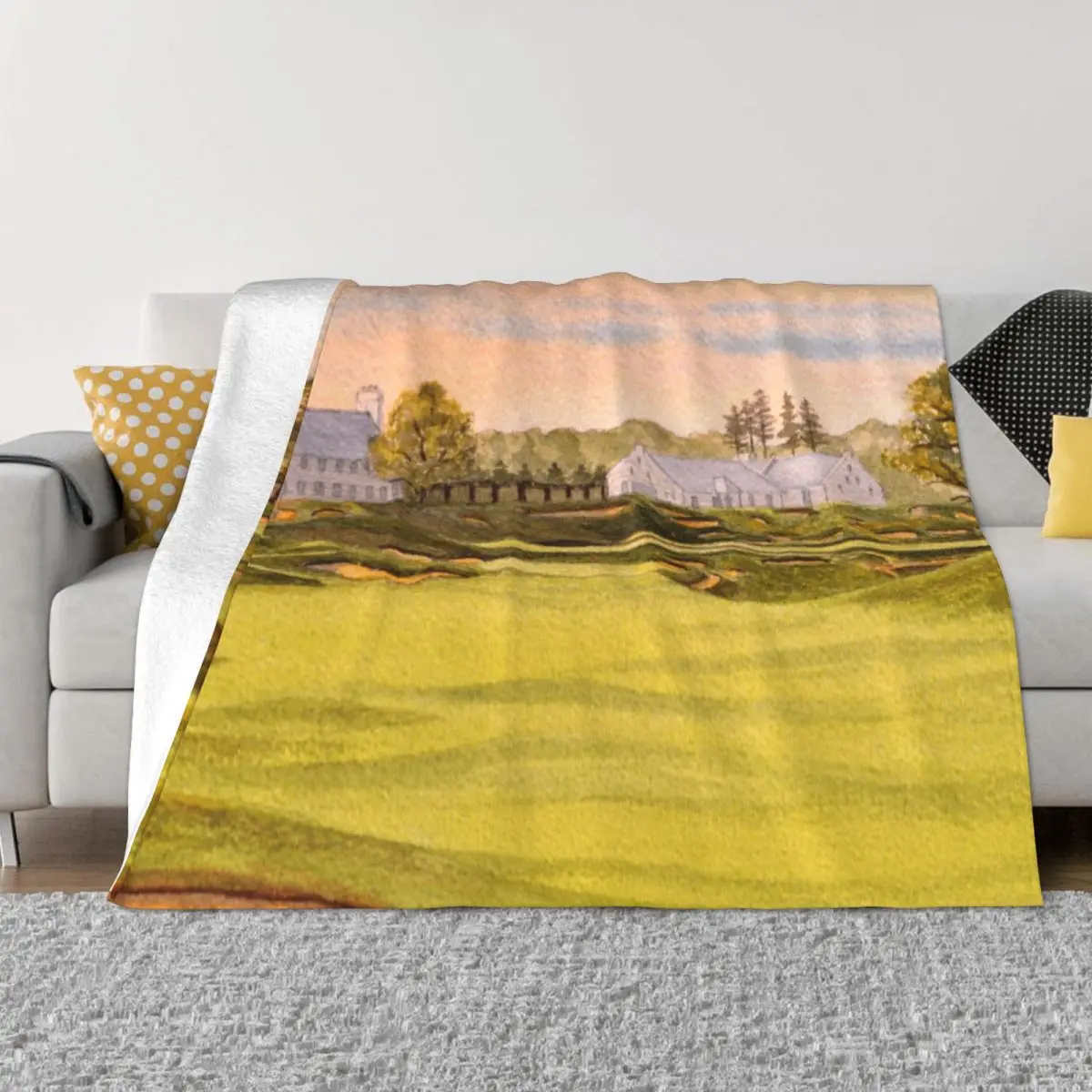 

Whistling Straits Golf Course 9th And 18th Greens Throw Blanket Sleeping Bag Luxury Brand Bed Blankets For Bed Blankets