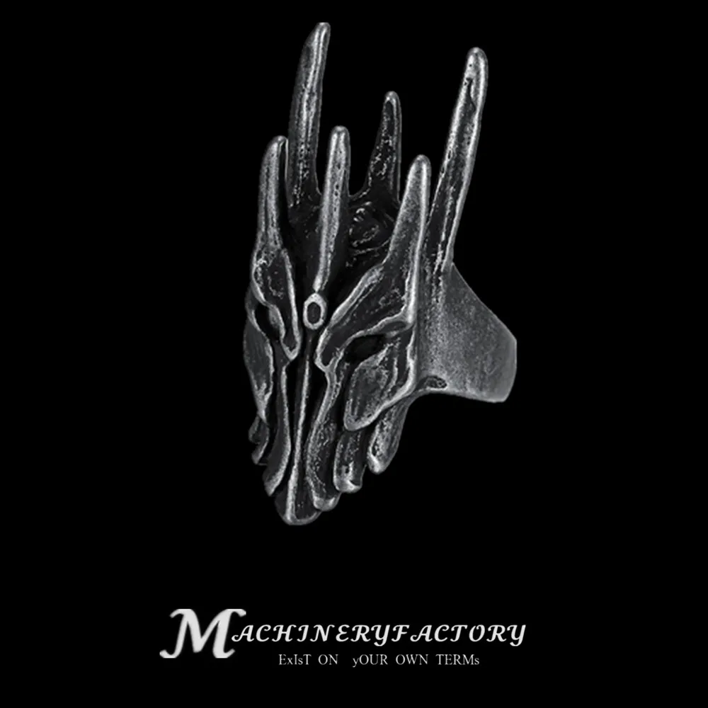 

Unique Gothic Mens Black Skull Ring 316L Stainless Steel Heavy Rings for Men Punk Biker Fashion Party Jewelry Gifts