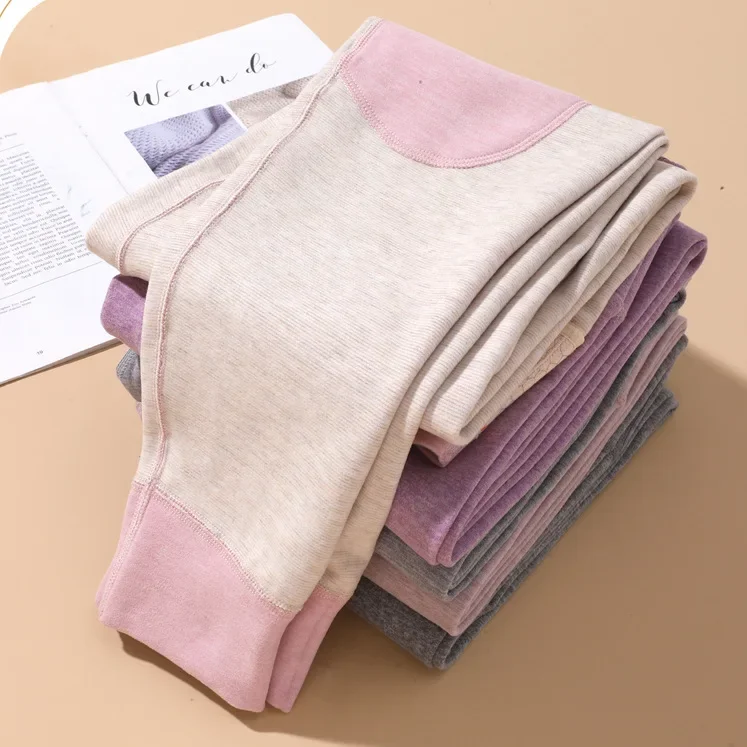 Warm Wool Silk Children's Pants Autumn Winter Knee Warm Waist Protector Boy's Underwear Soft Comfortable Breathable Kids Bottoms