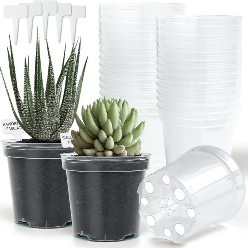 Seed Starter Tray Nursery Pots 5PCS With Drainage Hole For Orchid Plants Flowers
