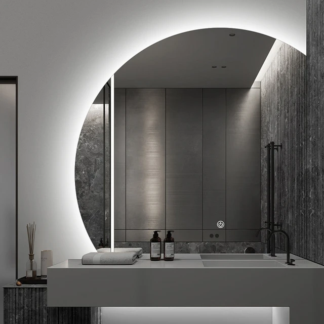 Banheiro inteligente espelho de banho gabinete fixado na parede qualidade  cosméticos auto espelho de corte cabelo menina exibir design espejo móveis  para casa - AliExpress