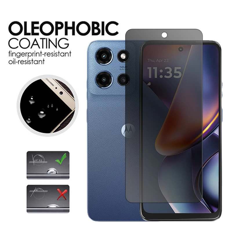 Anti-Spy Privacy Tempered Glass Screen Protector, 6.78-Inch, 9H Hardness
