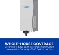 Humidifier, Automatic Steam Humidifier, Large Capacity Whole-House Humidifier for Homes up to 10,300 Sq. Ft., White 2