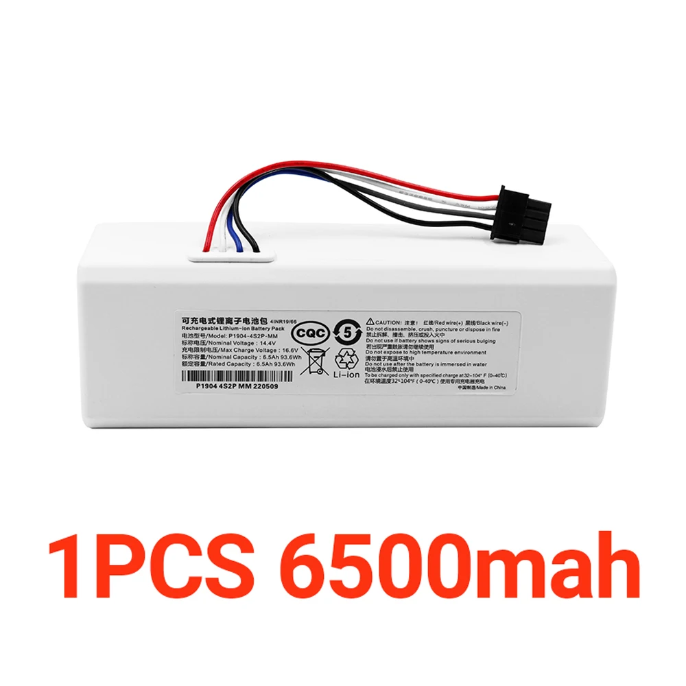 

14.4V Battery 6500mAh Robot Vacuum Cleaner 1C Battery For Xiaomi Mijia 1C STYTJ01ZHM Robot Vacuum Mop Cleaner 12800mAh