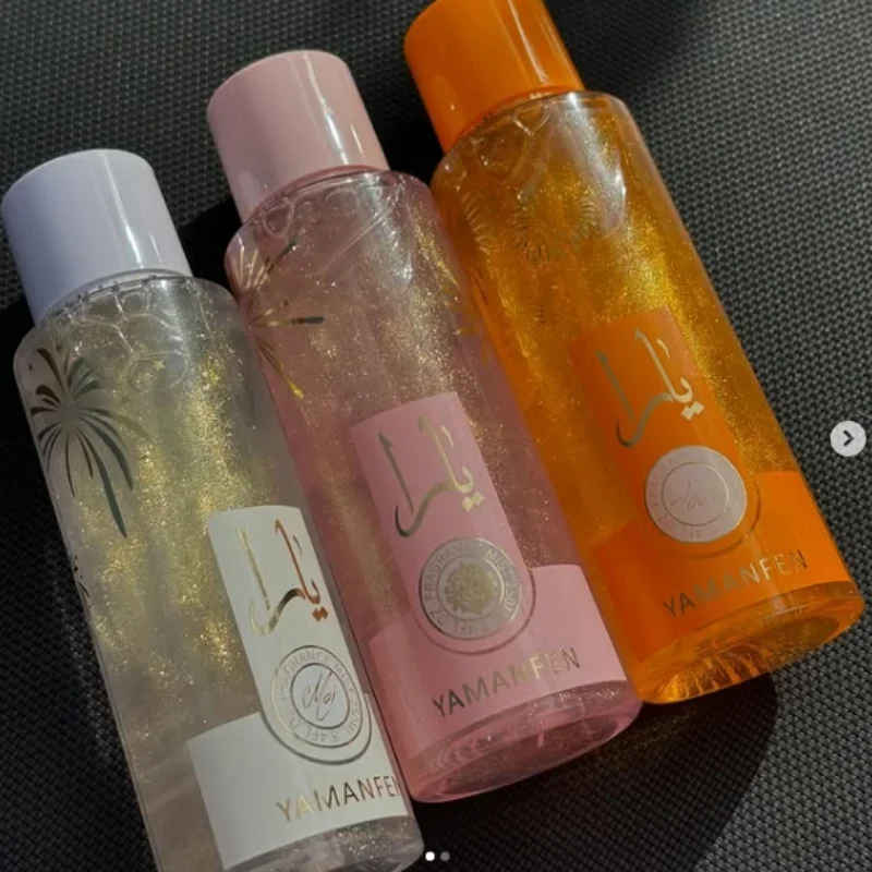 Spray profumato per il corpo scintillante, fragranza di rosa araba, profumo leggero a lunga durata, fascino per appuntamenti femminili, glitter, sabbia mobile, eau de toilette_voghion.com